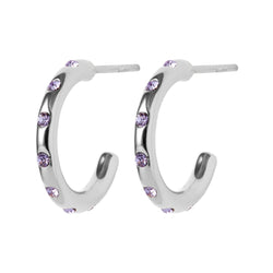 LULU Copenhagen OMG Hoops Small par silver plated Hoops Violet