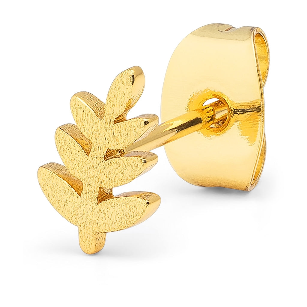 LULU Copenhagen Olive Branch earring 1 pcs Ear stud, 1 pcs Gold plated