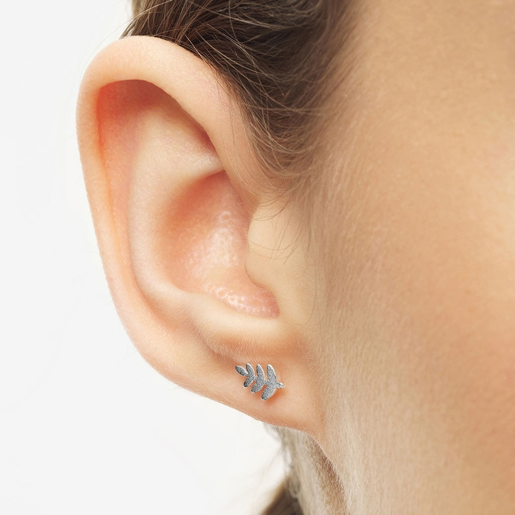 LULU Copenhagen Olive Branch earring 1 pcs Ear stud, 1 pcs Silver Plated