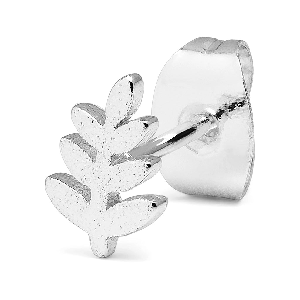 LULU Copenhagen Olive Branch earring 1 pcs Ear stud, 1 pcs Silver Plated