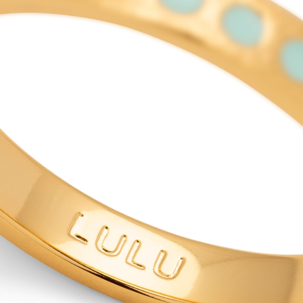 LULU Copenhagen Pattern Ring gold plated Rings Mint