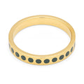 Pattern Ring gold plated - North Sea Green