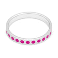 Pattern Ring silver - Electric Fuchsia Pink