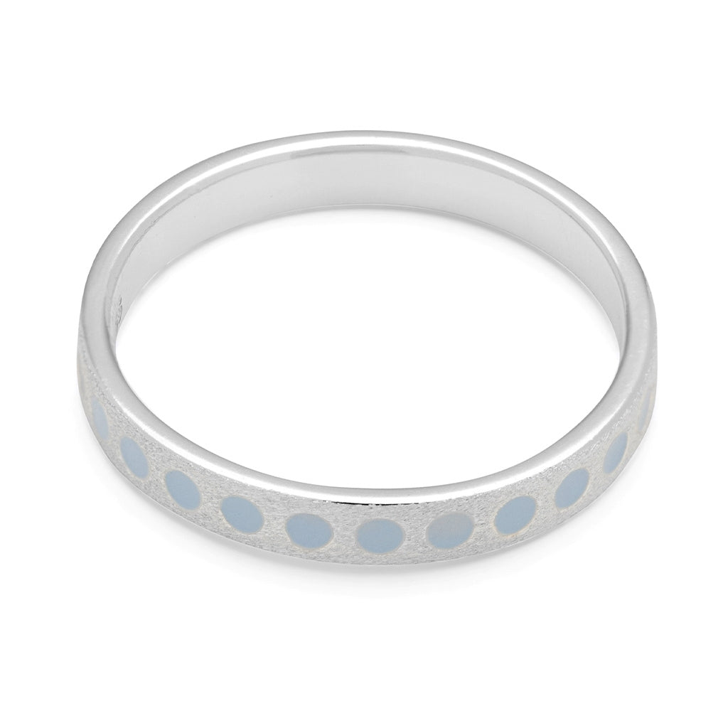 LULU Copenhagen Pattern Ring silver Rings Skyride Blue