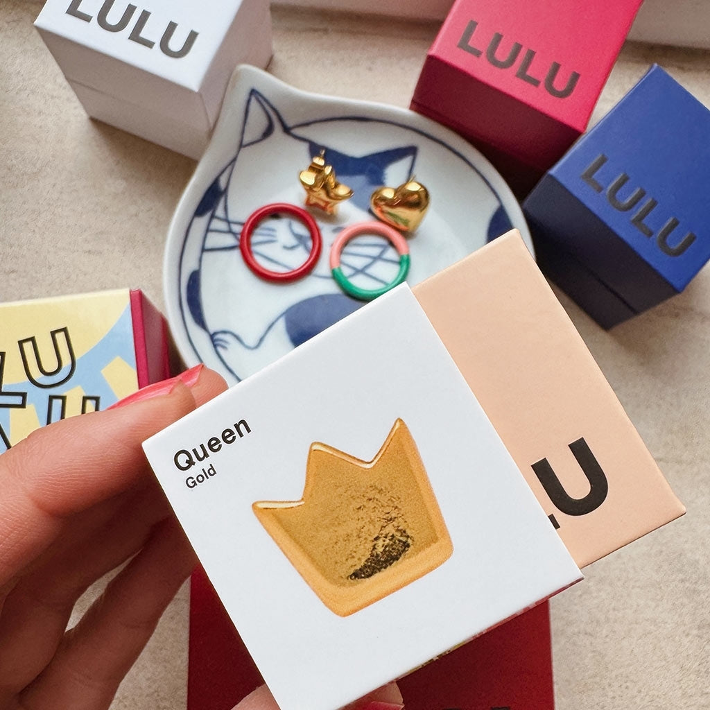 LULU Copenhagen Queen earring 1 pcs Ear stud, 1 pcs Gold plated