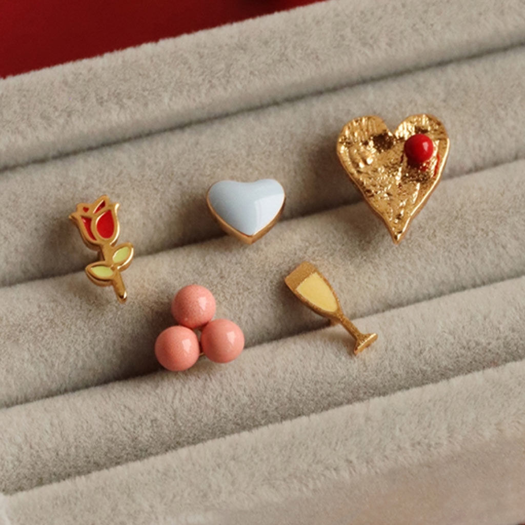 LULU Copenhagen Rose earring 1 pcs Ear stud, 1 pcs Gold plated