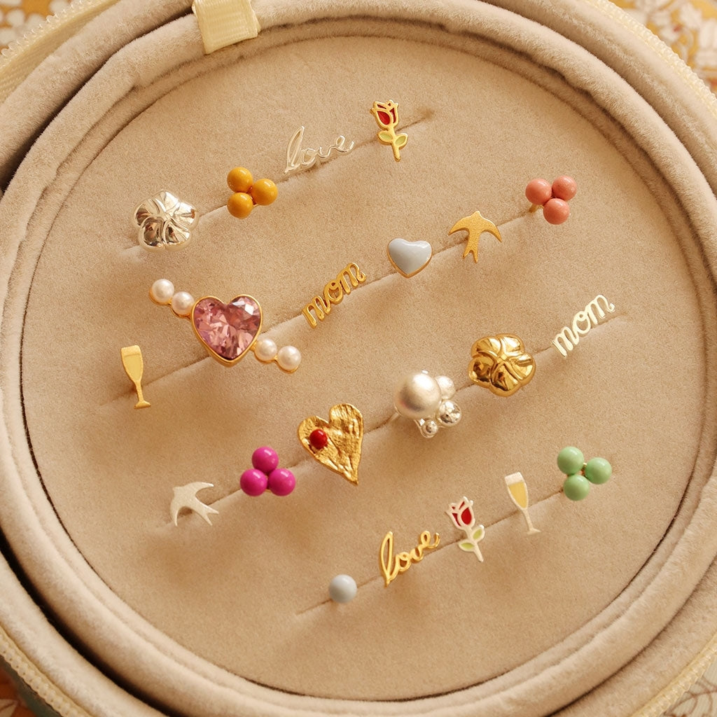 LULU Copenhagen Rose earring 1 pcs Ear stud, 1 pcs Gold plated