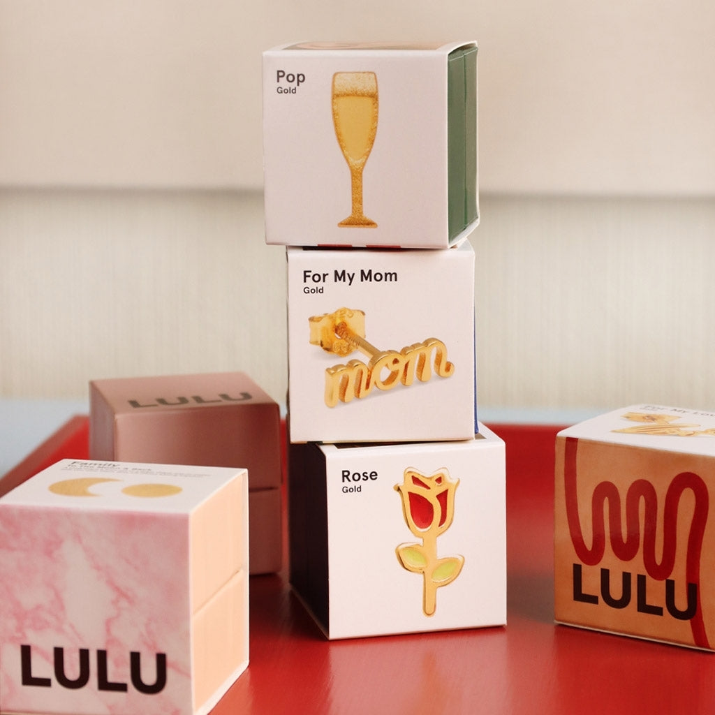 LULU Copenhagen Rose earring 1 pcs Ear stud, 1 pcs Gold plated