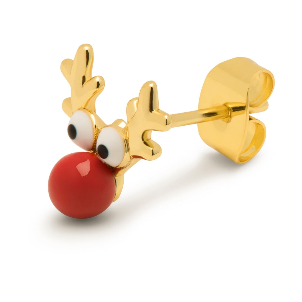 LULU Copenhagen Rudolph earring 1 pcs Ear stud, 1 pcs Gold plated