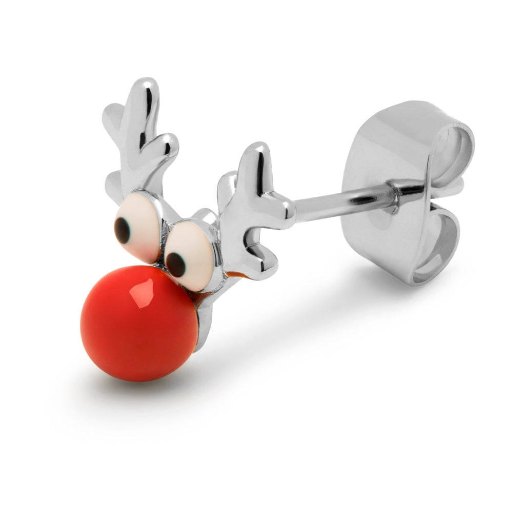 LULU Copenhagen Rudolph earring 1 pcs Ear stud, 1 pcs Silver Plated