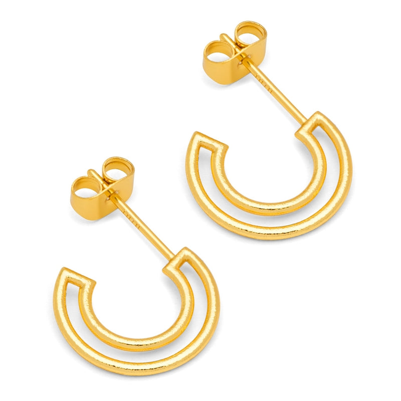 LULU Copenhagen Shape Hoops Pair Hoops Gold plated