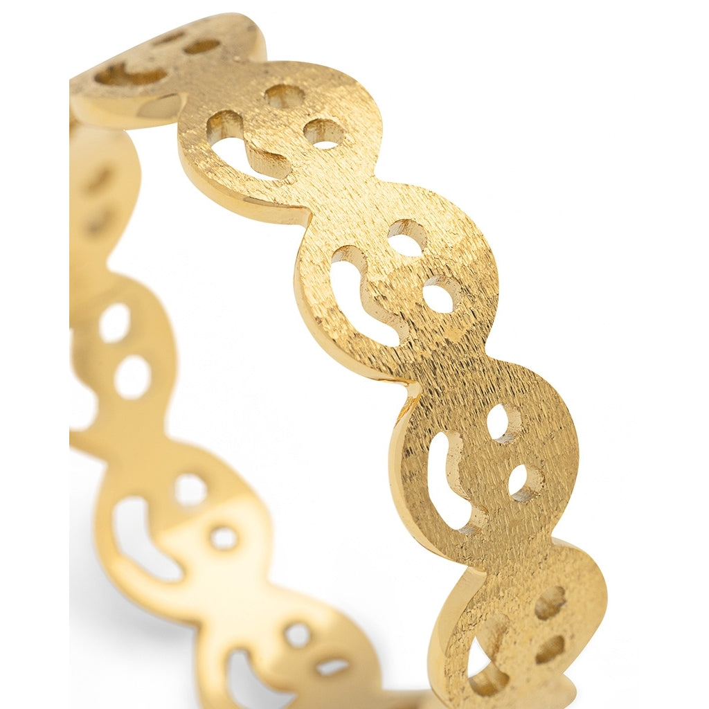 LULU Copenhagen Smile Ring Rings Gold plated