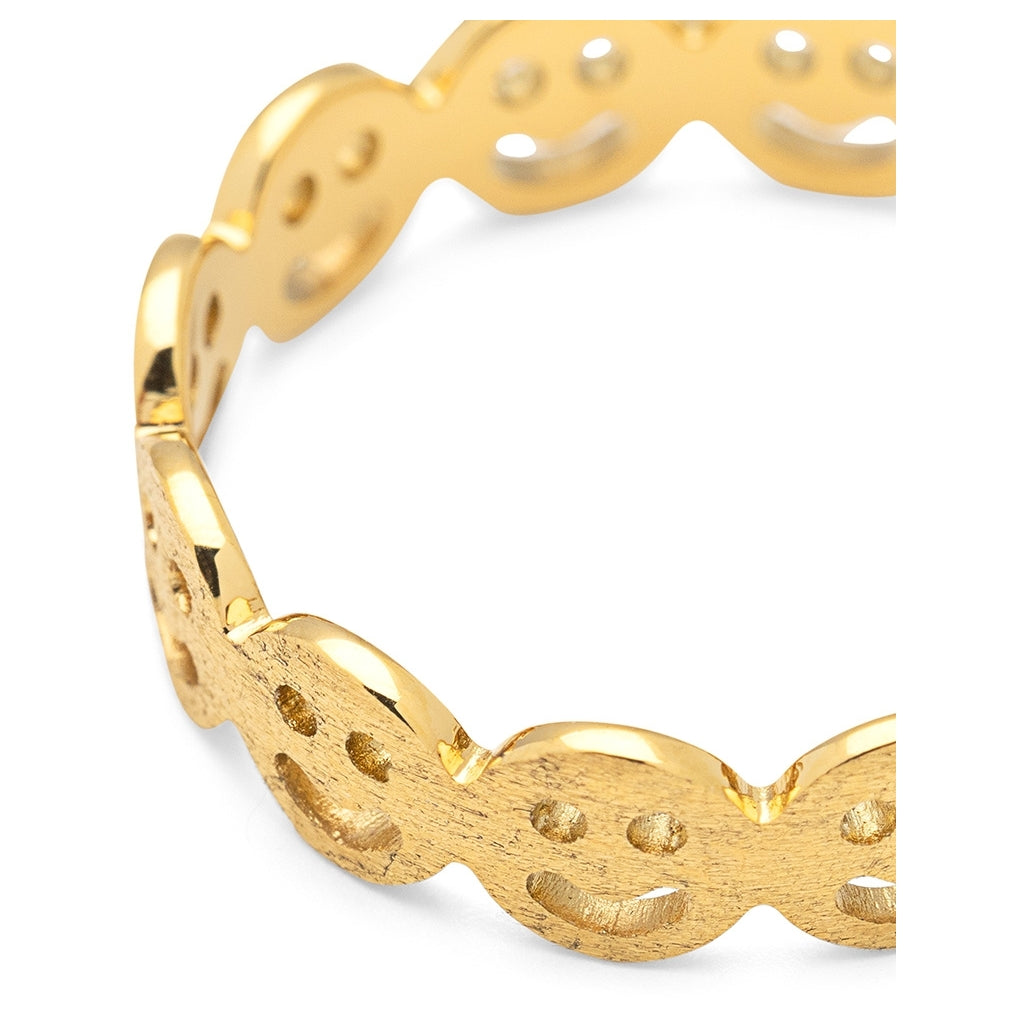 LULU Copenhagen Smile Ring Rings Gold plated