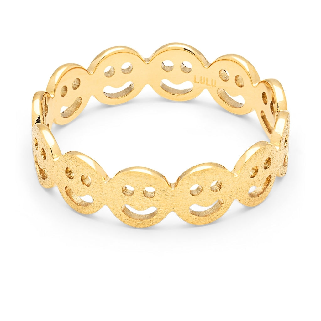 LULU Copenhagen Smile Ring Rings Gold plated
