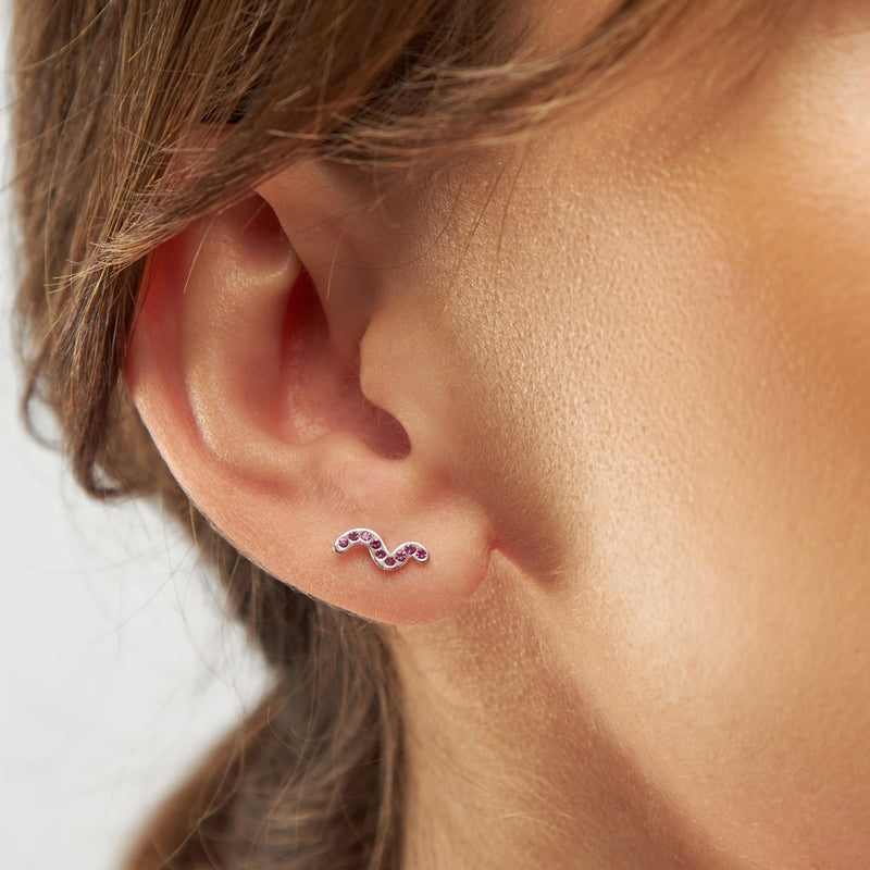 LULU Copenhagen Snaky 1 pcs Ear stud, 1 pcs Pink