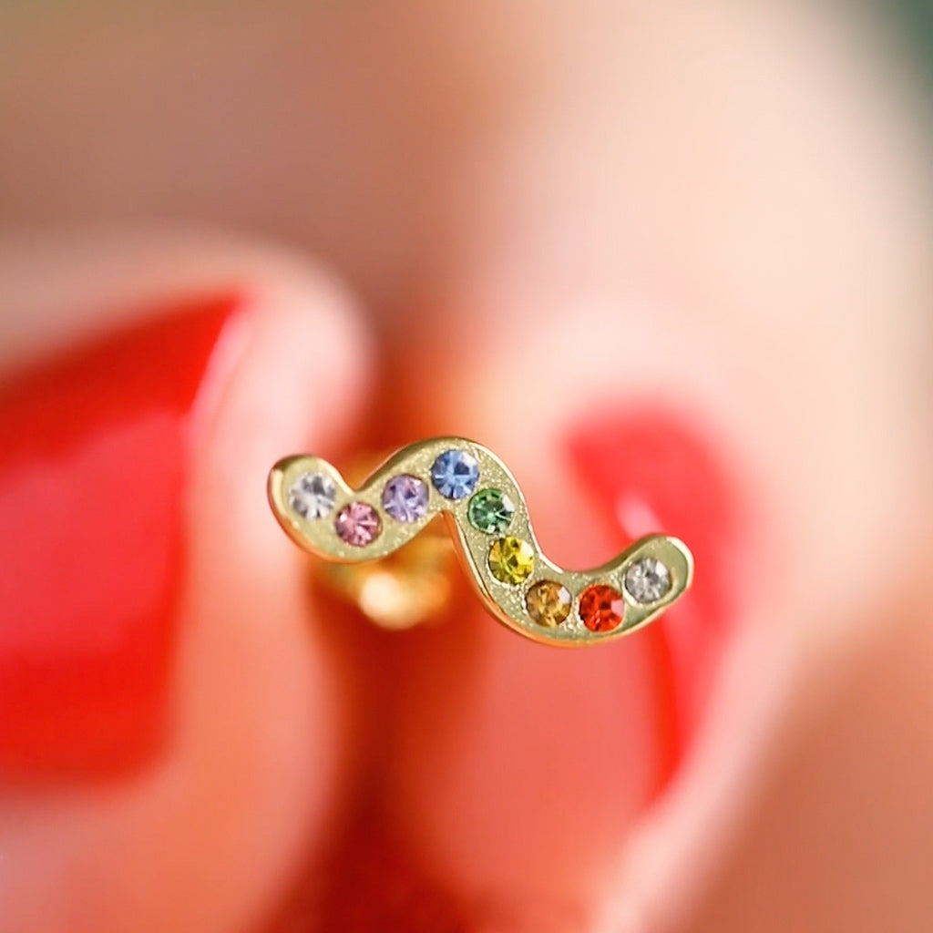 LULU Copenhagen Snaky earring 1 pcs silver plated Ear stud, 1 pcs