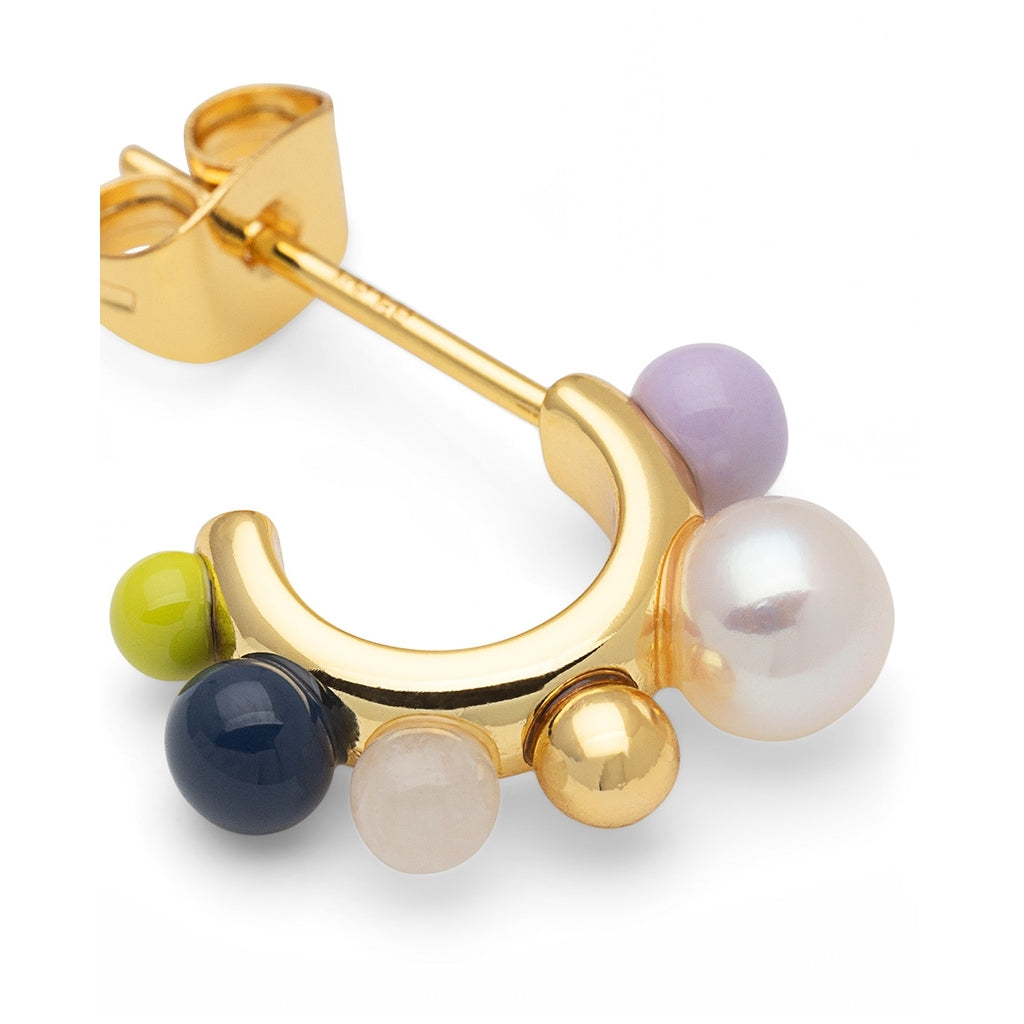 LULU Copenhagen Space Hoops - Pair - Gold plated Hoops Milky Way