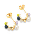 Space Hoops - Pair - Gold plated - Milky Way