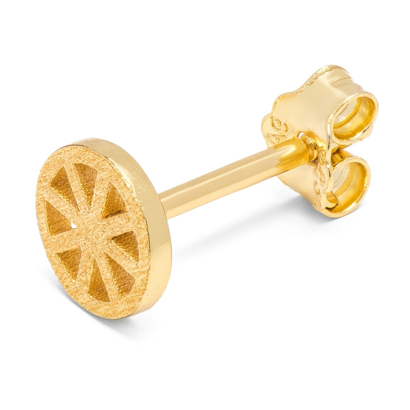 LULU Copenhagen Spinning Wheel 1 pcs Ear stud, 1 pcs Gold plated