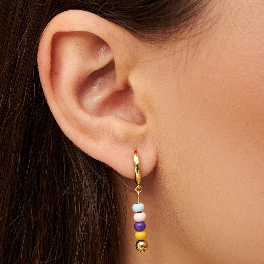 LULU Copenhagen Summer Gold earring 1 pcs Ear stud, 1 pcs Gold plated