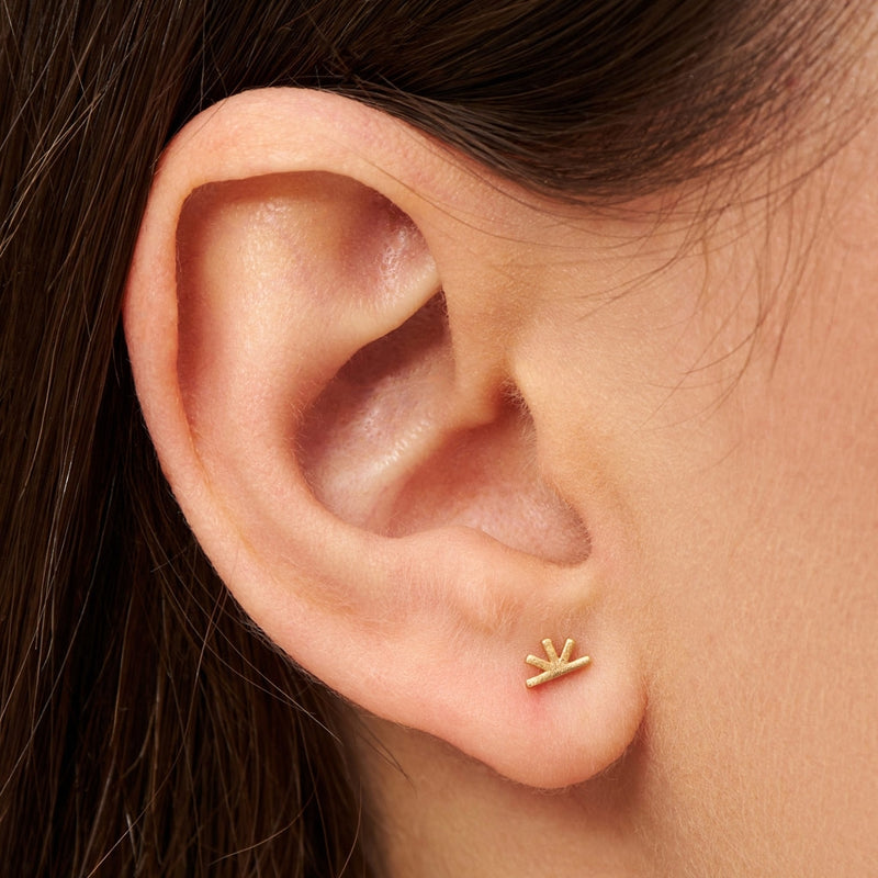 Lulu Bonquet Coral Earring 1 Pcs - Gold