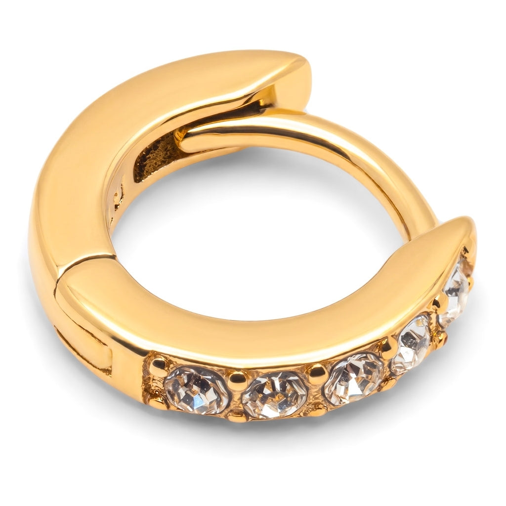 LULU Copenhagen Tennis hoops - pair Hoops Crystal