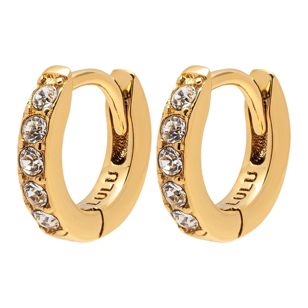 LULU Copenhagen Tennis hoops - pair Hoops Crystal