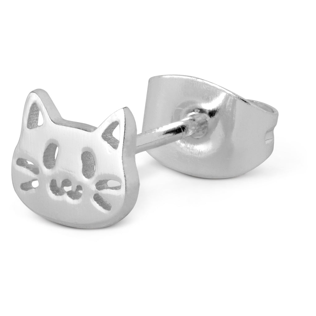 LULU Copenhagen The Cat earring 1 pcs Ear stud, 1 pcs Silver Plated