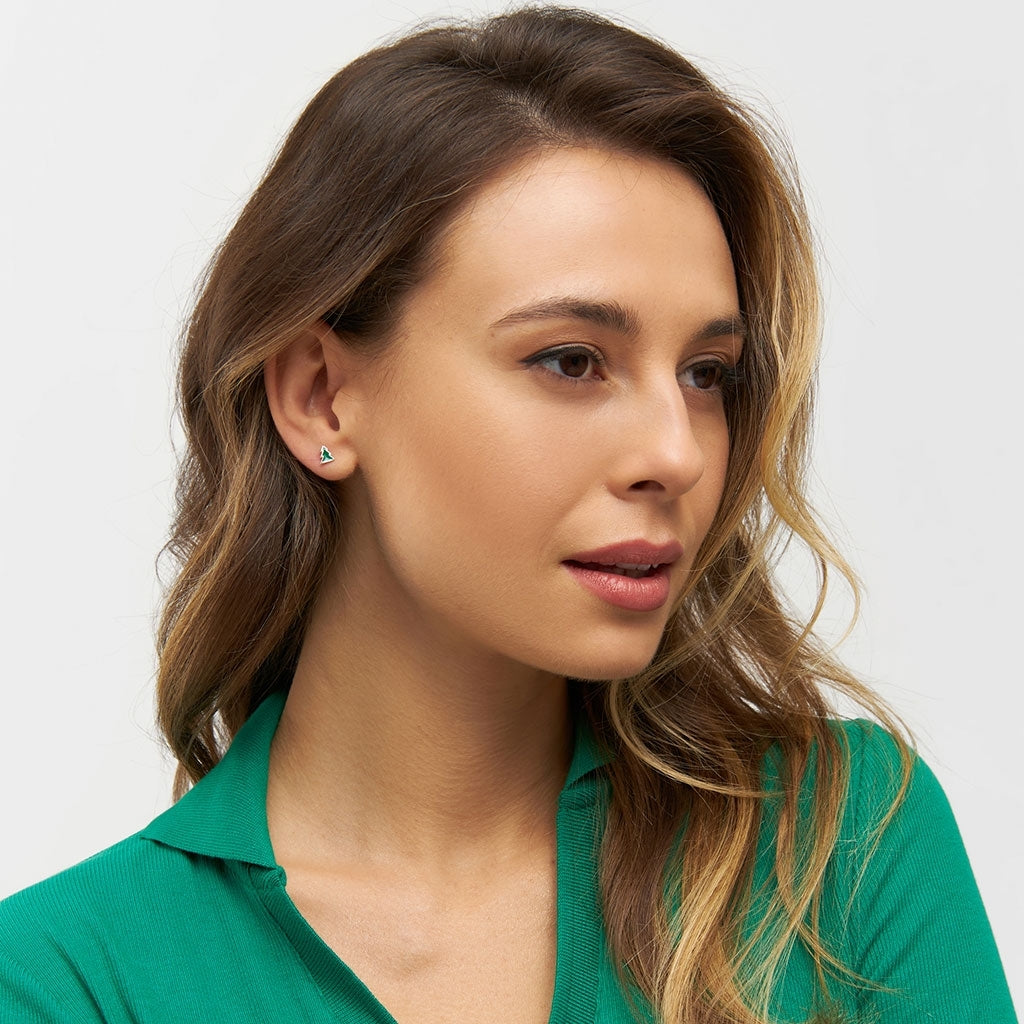 LULU Copenhagen The Green Tree earring 1 pcs Ear stud, 1 pcs Silver Plated