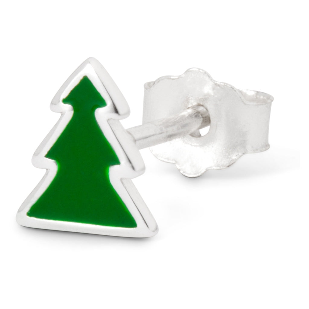 LULU Copenhagen The Green Tree earring 1 pcs Ear stud, 1 pcs Silver Plated