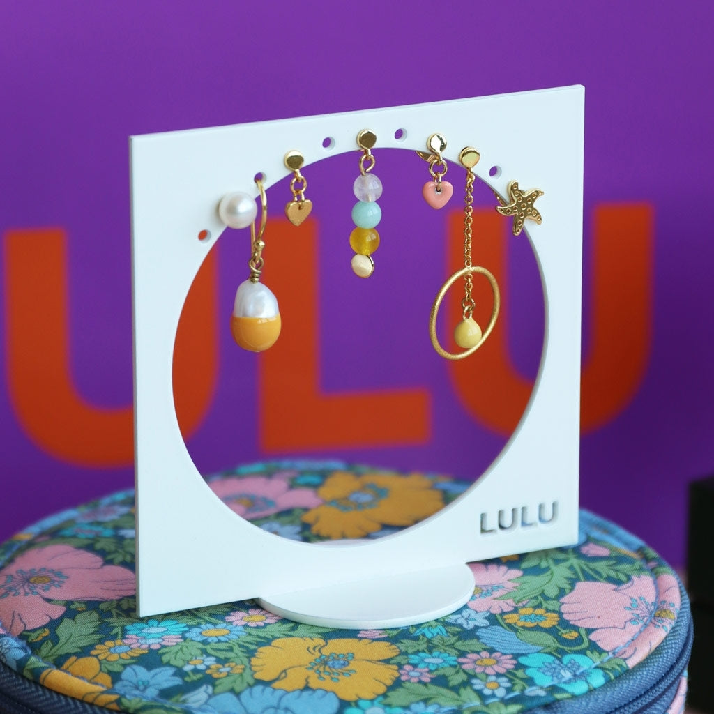 LULU Copenhagen Topping Short Loop Ball earring 1 pcs Ear stud, 1 pcs Yellow