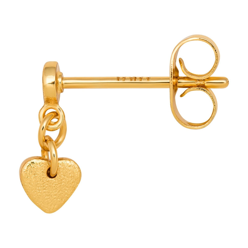 LULU Copenhagen Topping Short Love U 1 pcs Ear stud, 1 pcs Gold plated