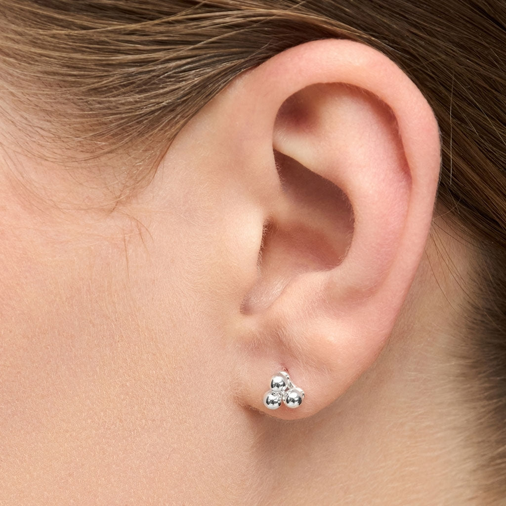 LULU Copenhagen Trio earring 1 pcs Ear stud, 1 pcs Silver Plated