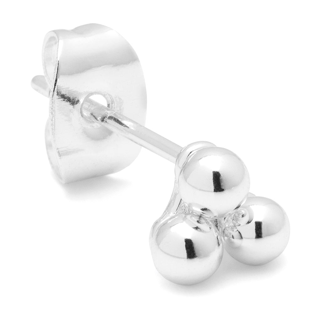 LULU Copenhagen Trio earring 1 pcs Ear stud, 1 pcs Silver Plated