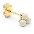 Trio earring 1 pcs - enamel - Coconut Milk