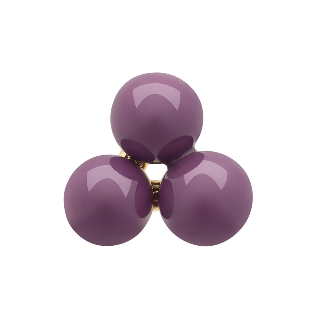 LULU Copenhagen Trio earring 1 pcs - enamel Ear stud, 1 pcs Purple Harvest