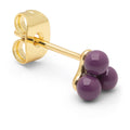 Trio earring 1 pcs - enamel - Purple Harvest