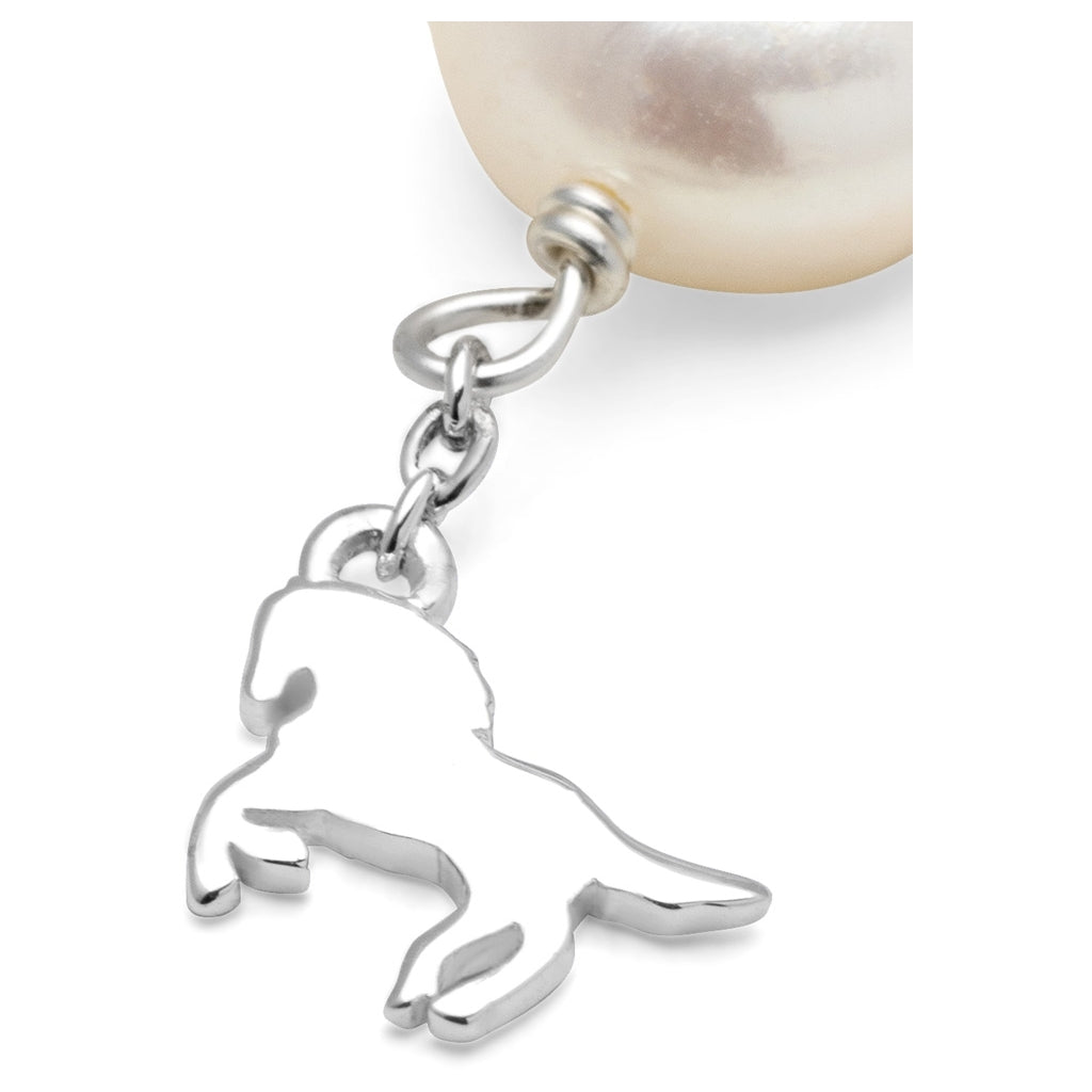 LULU Copenhagen Wild Horse Pearl earring 1 pcs Ear stud, 1 pcs Silver Plated