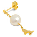 Wild Horse Pearl earring 1 pcs gold plated - Gold plated