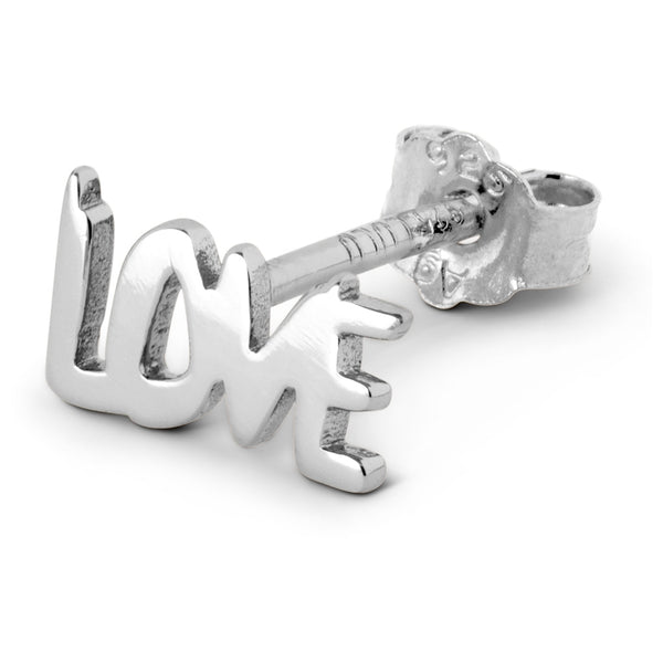 LULU Copenhagen Word - Love 1 pcs Ear stud, 1 pcs Silver