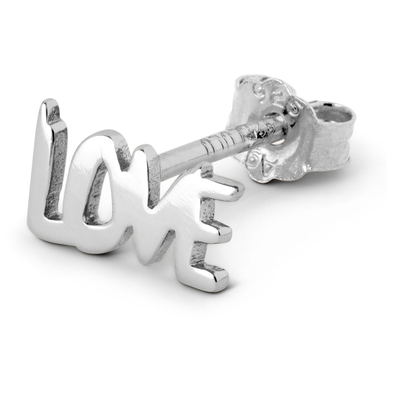 LULU Copenhagen Word - Love 1 pcs Ear stud, 1 pcs Silver