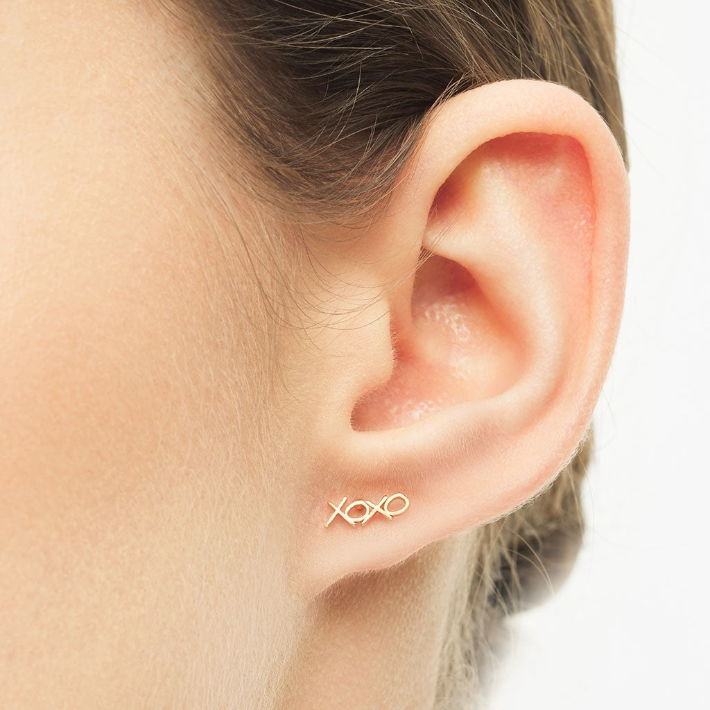 LULU Copenhagen XOXO earring 1 pcs Ear stud, 1 pcs Gold plated