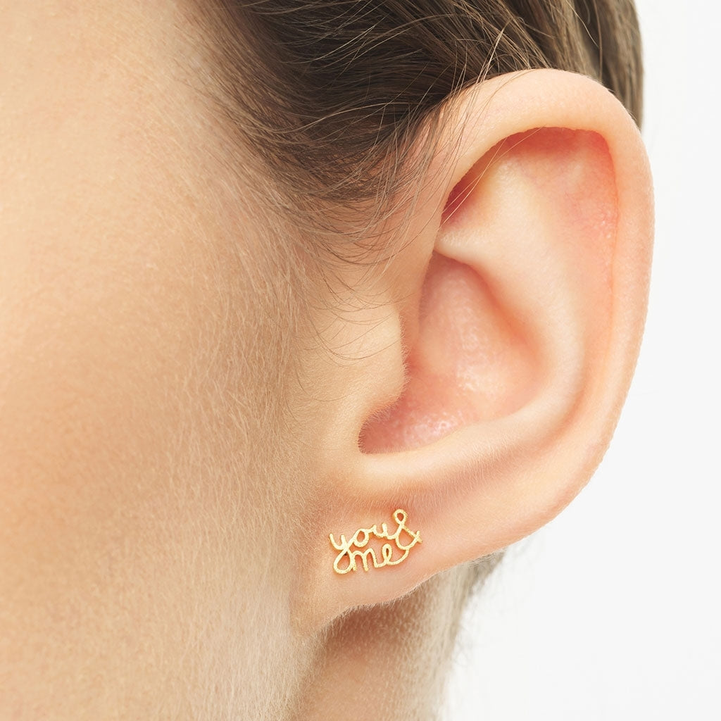 LULU Copenhagen You&Me earring 1 pcs Ear stud, 1 pcs Gold plated