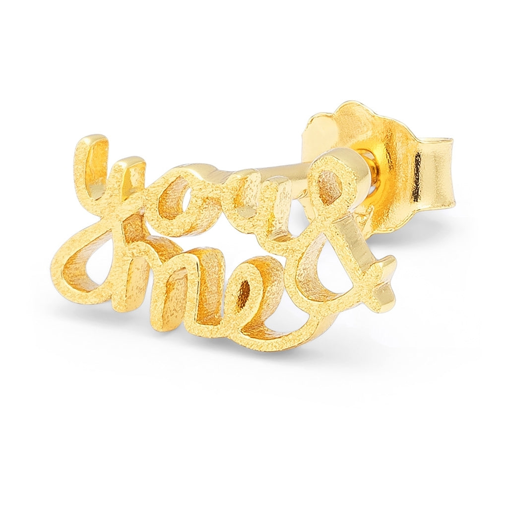 LULU Copenhagen You&Me earring 1 pcs Ear stud, 1 pcs Gold plated