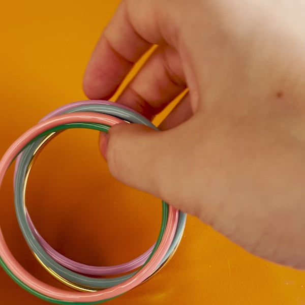 LULU Copenhagen Color Bangle Shiny Bracelets Silver Plated - Video preview