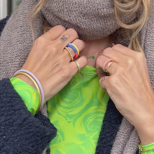LULU Copenhagen Love U Necklace gold plated Necklaces Light Green - Video preview