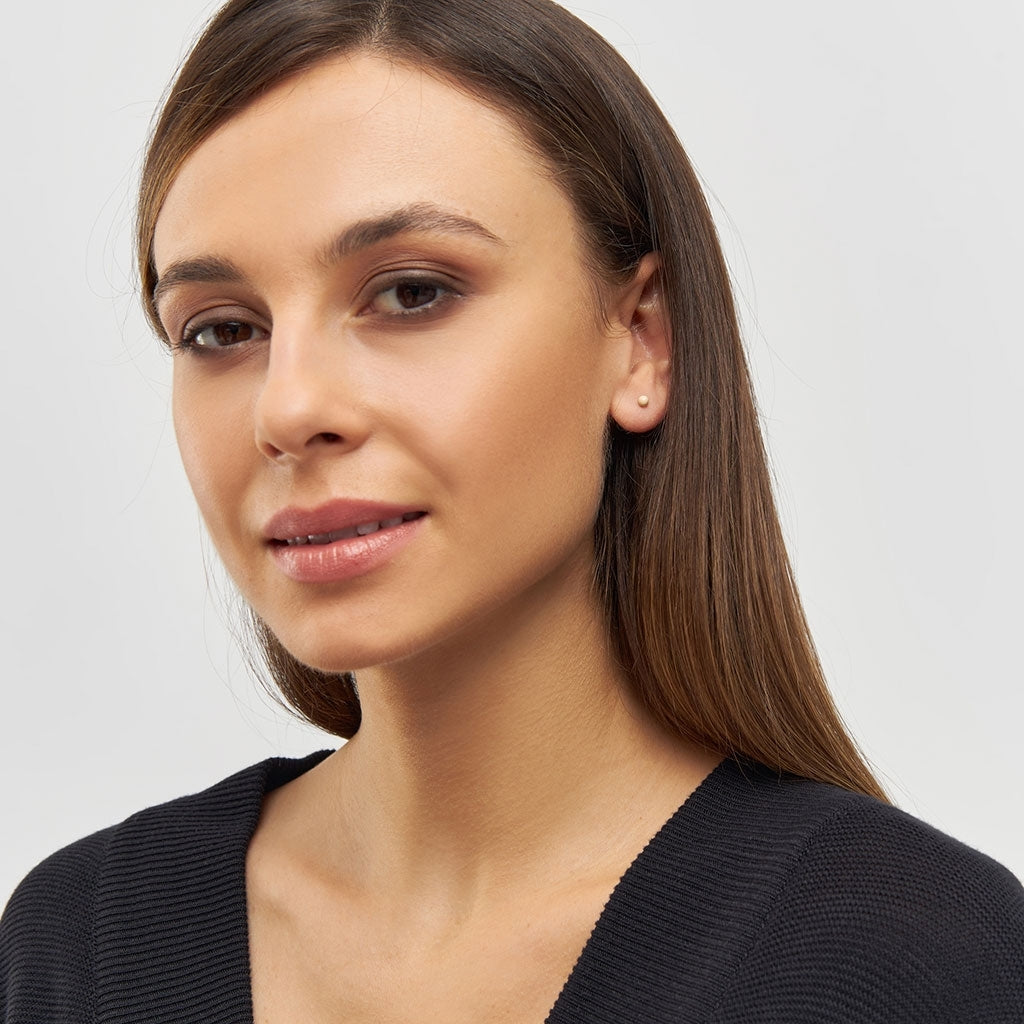 LULU Copenhagen Color Ball earring 1 pcs Ear stud, 1 pcs Buttercream