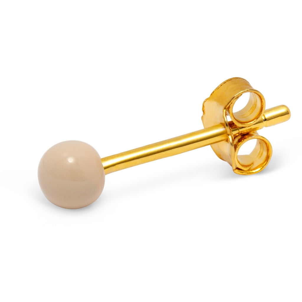 LULU Copenhagen Color Ball earring 1 pcs Ear stud, 1 pcs Buttercream