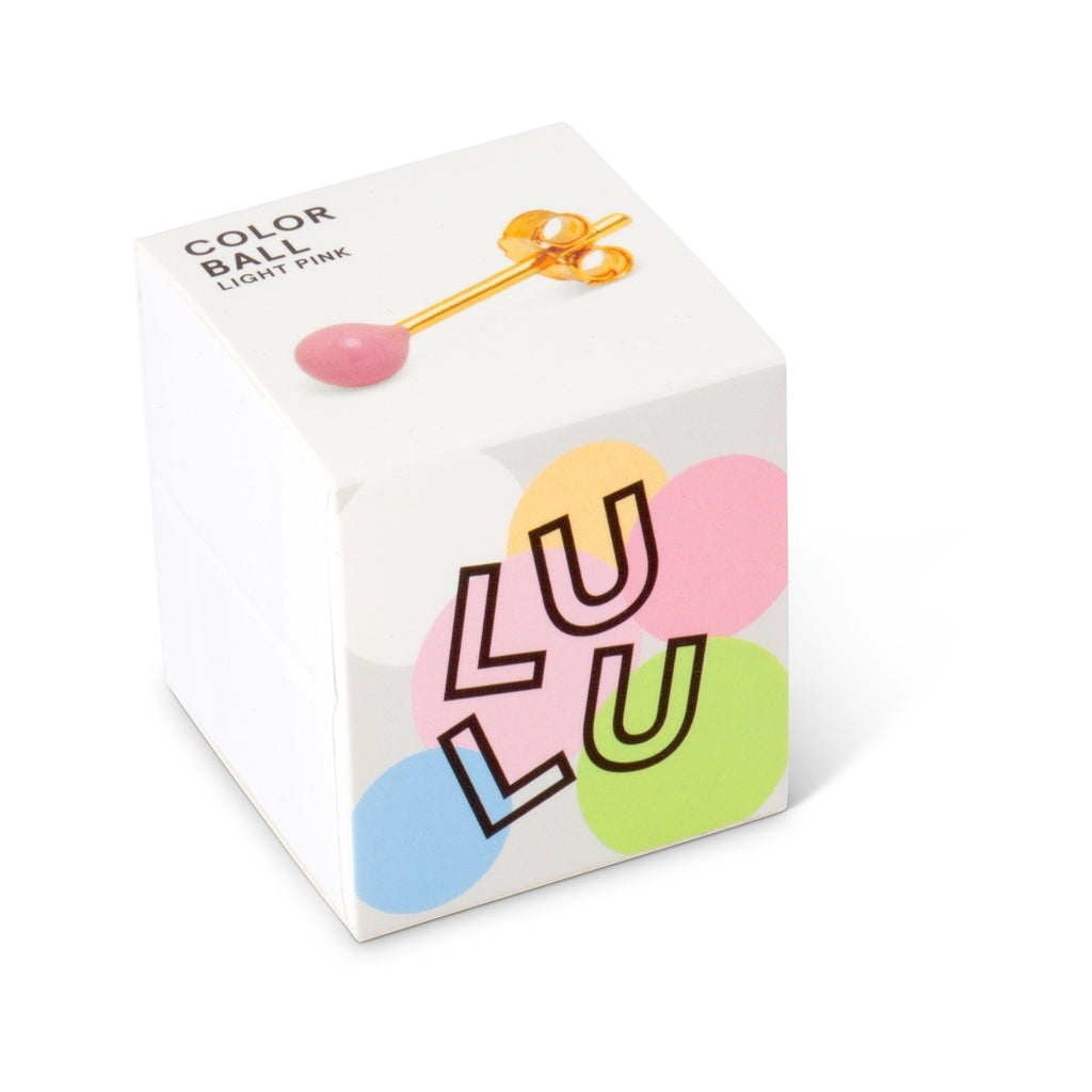 LULU Copenhagen Color Ball earring 1 pcs Ear stud, 1 pcs Light Pink