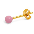 Color Ball earring 1 pcs - Light Pink